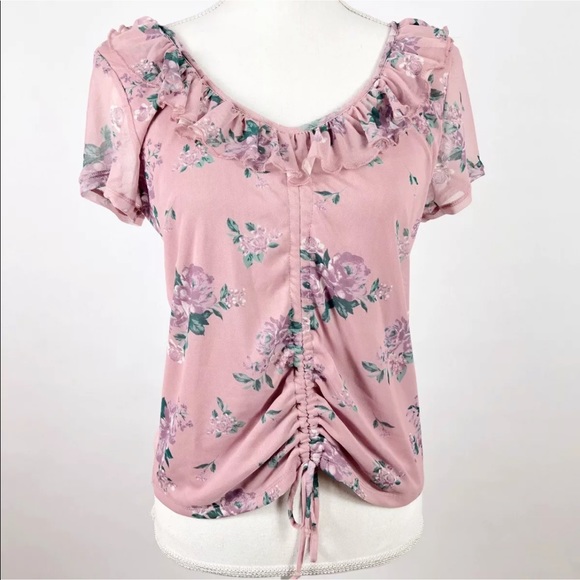 Almost Famous Tops - 🔥 5/$25 Almost Famous Rose Blouse Womens XL